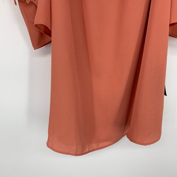 Fortune & Ivy Top Clarabeth Cold Shoulder Blouse Embroidered NWT - Picture 5 of 10